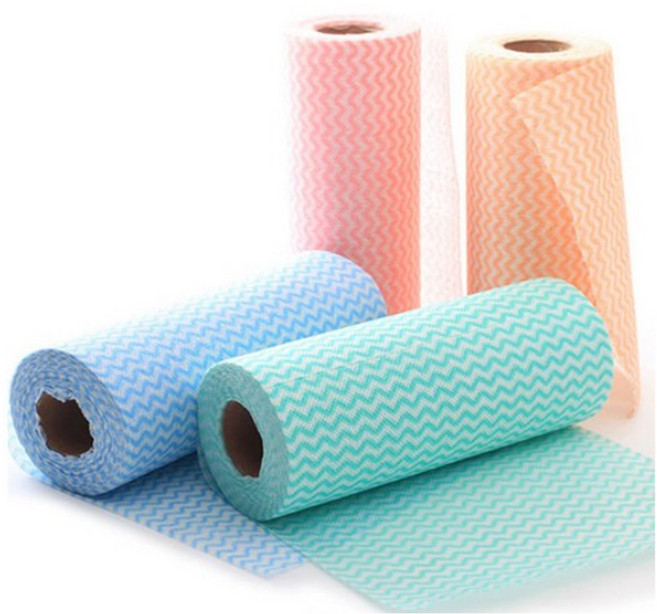 일회용 뜯어쓰는 롤행주 50매 / 랜덤색 3P, 3개, 50개입