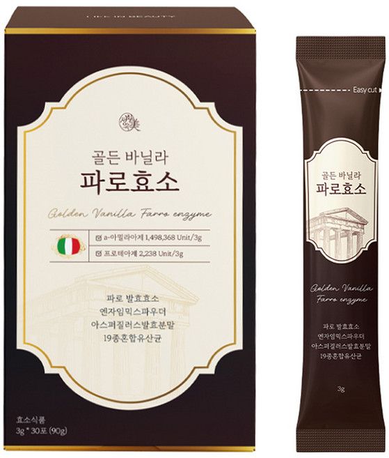 생활속미 골든 바닐라 파로효소 곡물 소화 효소 1박스 30포, 1개, 90g