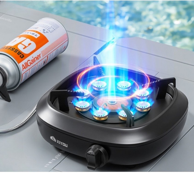 초고출력 8800W 캠핑용 불기둥 가스버너 안전잠금 레인지, B. 블랙 컬러 모델, 1개
