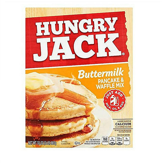 Hungry Jack 헝그리 잭 버터밀크 팬케이크 앤 와플 믹스 32oz(907g), 907g, 1개