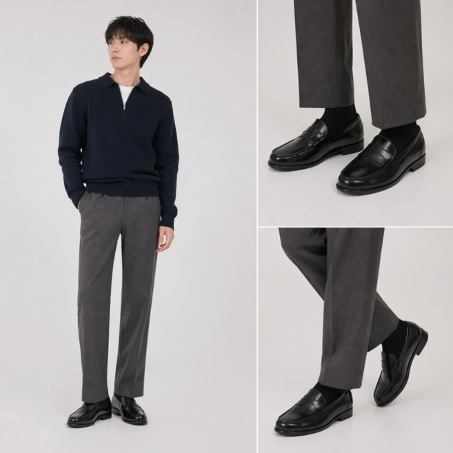 락포트 남성 페니 로퍼 클래식 블랙 W발볼 M76443