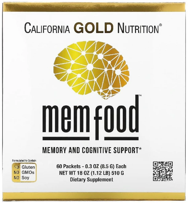 캘리포니아골드 MEM Food L세린 메모리 cognitive 앤 써포트 60패킷, 510g, 60개 - 쿠팡
