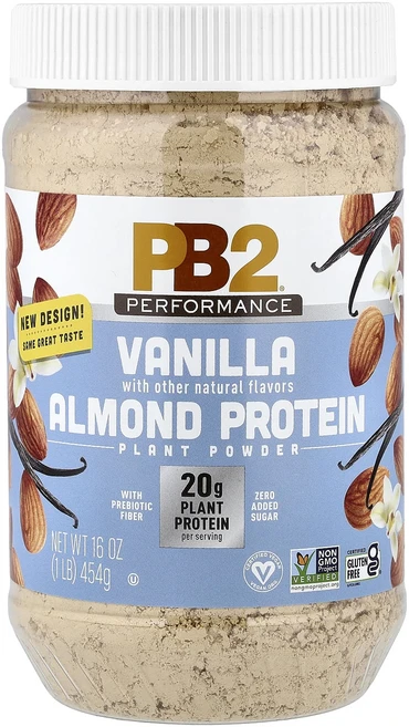 PB2 Foods 아몬드 단백질 마다가스카르 바닐라 함유 454g(16oz), 453 g, 3개, 453g - 쿠팡