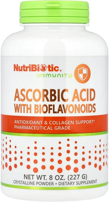 NutriBiotic 뉴트리바이오틱 아스코르빅애씨드 바이오플라보노이드 227g 파우더 비타민C 영양제, NutriBiotic 뉴트리바이오틱 아스코르빅애씨드 바, 1개 - 쿠팡