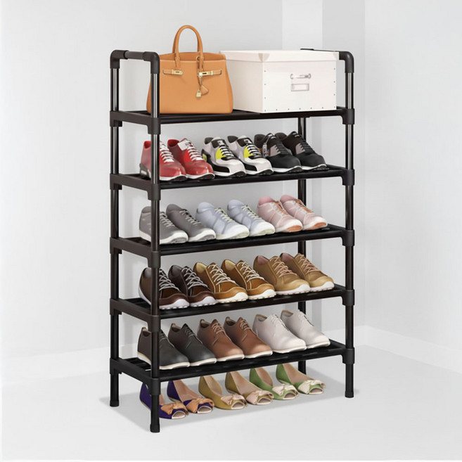 오펀 다용도 신발장 수납정리대 현관 높이조절 수납장, 1세트, 4단 60cm