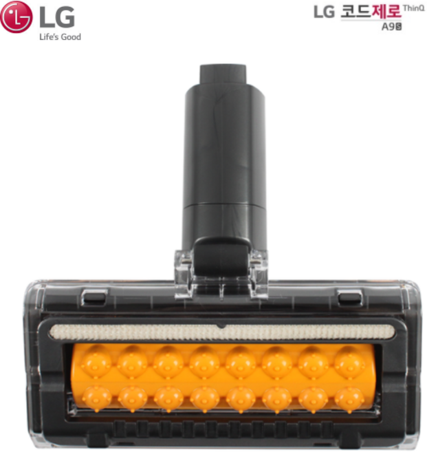 LG 정품 코드제로 A9 A9S T9 P9 무선청소기 침구 브러쉬 흡입구 노즐 헤드, 1개