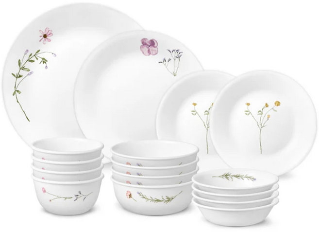 코렐 프레스 플라워 디너웨어 세트 16P, 1개
