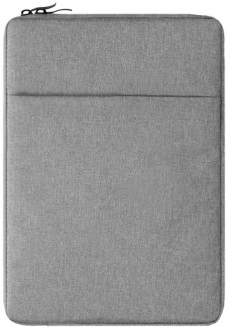 루톰 노트북 파우치 가방 캔버스 싱글포켓, 라이트그레이, 1개