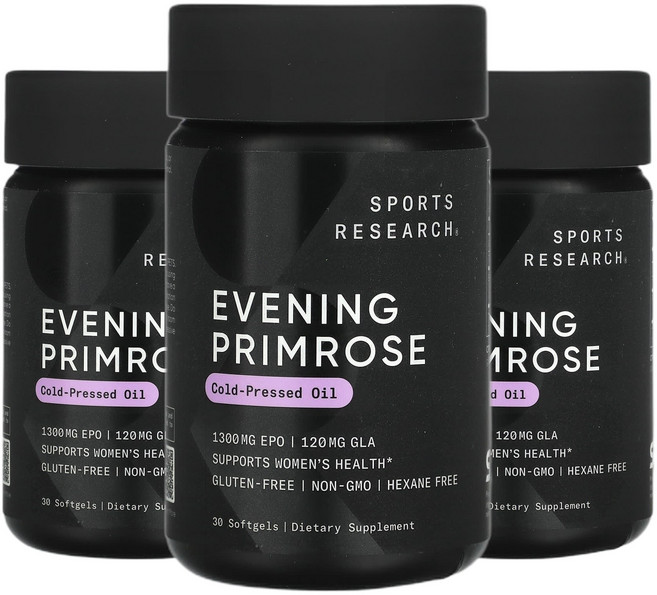 2+1 스포츠 리서치 달맞이꽃 1300mg 소프트젤 30정, 3개