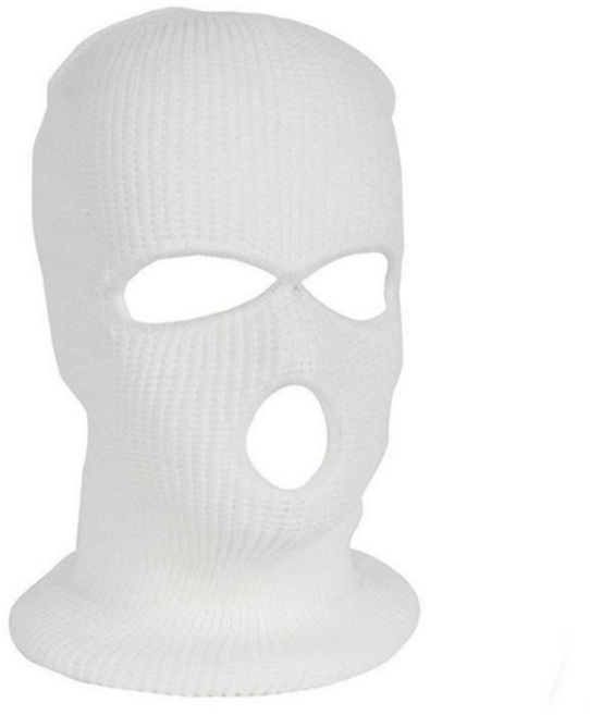 데일리쇼핑 자동차시트 도난방지 헤드레스트 복면 방한모자 안면마스크 두건 비니 마스크, 1개, 화이트