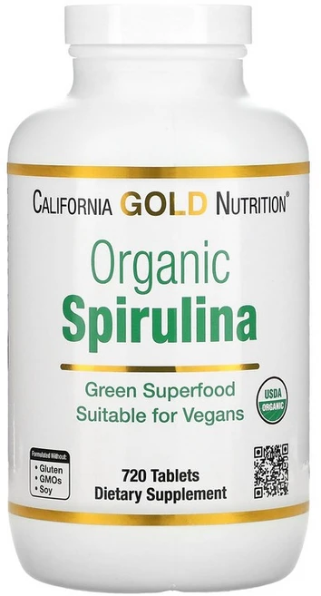 캘리포니아 골드 뉴트리션 스피루리나 500mg 720정 California Gold Nutrition Organic Spirulina 500mg 720 Tablets, 1개 - 쿠팡