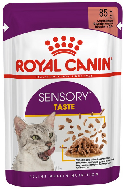 皇家 ROYAL CANIN SENSORY TASTE 貓濕糧餐包 85g 塊狀肉汁配方 熟齡貓 室內貓 理想體態, 1個, 豐富鮮味主食濕糧