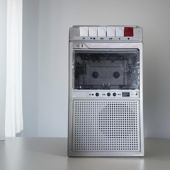 레트로 카세트플레이어 카셋트 복고 소품 테잎, 4. 실버(USB)