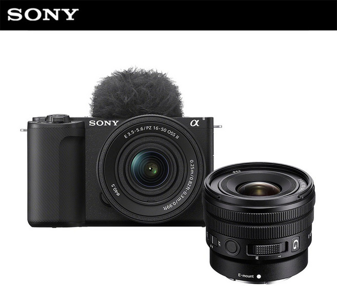 소니 공식대리점 카메라 ZV-E10M2K 블랙 (SELP16502 렌즈킷) + SELP1020G 줌렌즈 패키지 브이로그 알파, 단품