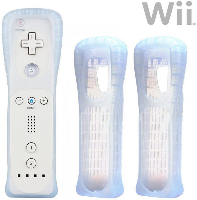 닌텐도 위 WII 리모컨 젤리 케이스 실리콘커버 모션플러스, 모션플러스 어댑터 블랙, 1개