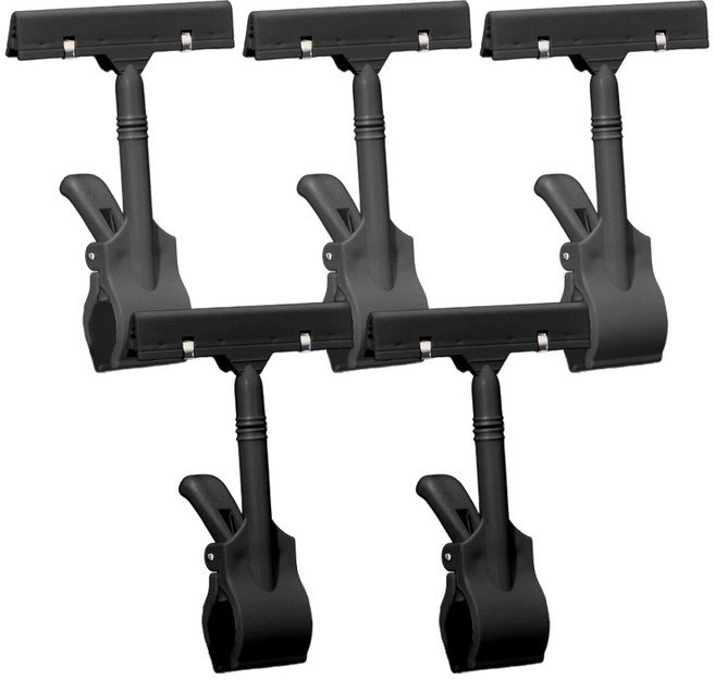 제로리빙 대형 회전형 POP 집게형 쇼클립 가격표 꽂이, 블랙, 5개