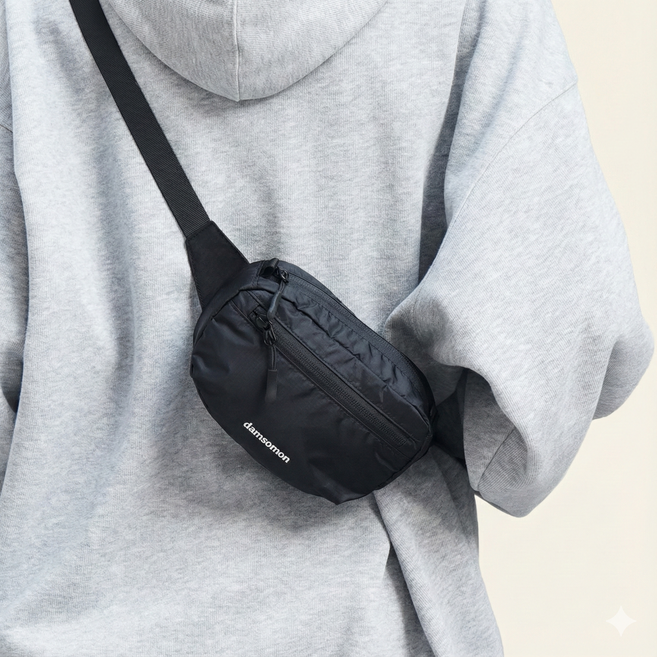 [담앤드솜 담솜온] 담홀 힙색 슬링백 크로스백 메신저백 남녀공용 여행용 운동 생활방수 담앤드솜