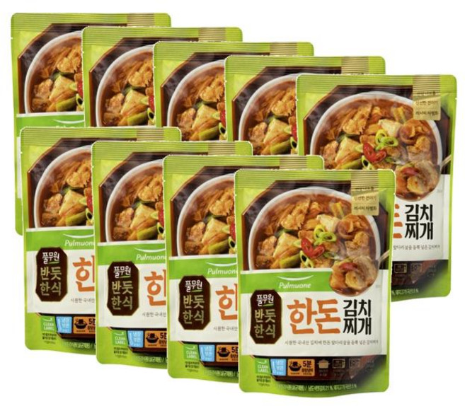 풀무원 반듯한식 한돈 김치찌개, 9개, 460g