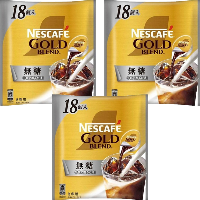 네스카페 골드블렌드 포션 희석용, 3개, 18개입, 11g