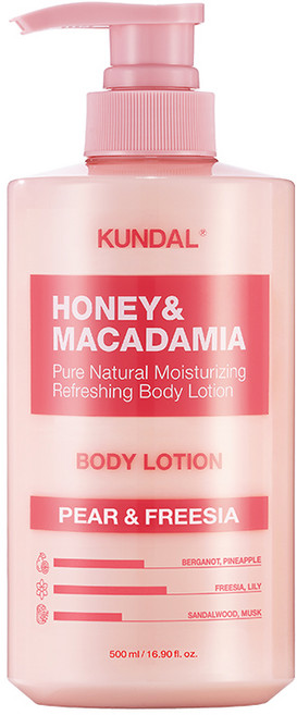 쿤달 퓨어 바디로션 페어앤프리지아향, 500ml, 3개