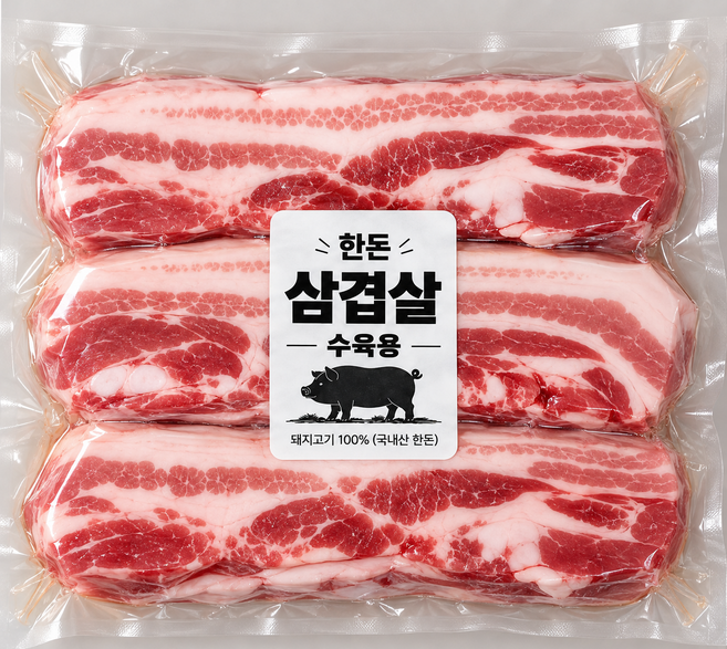 [10박스한정] 착한가격 한돈 삼겹살 수육용, 1박스, 1kg