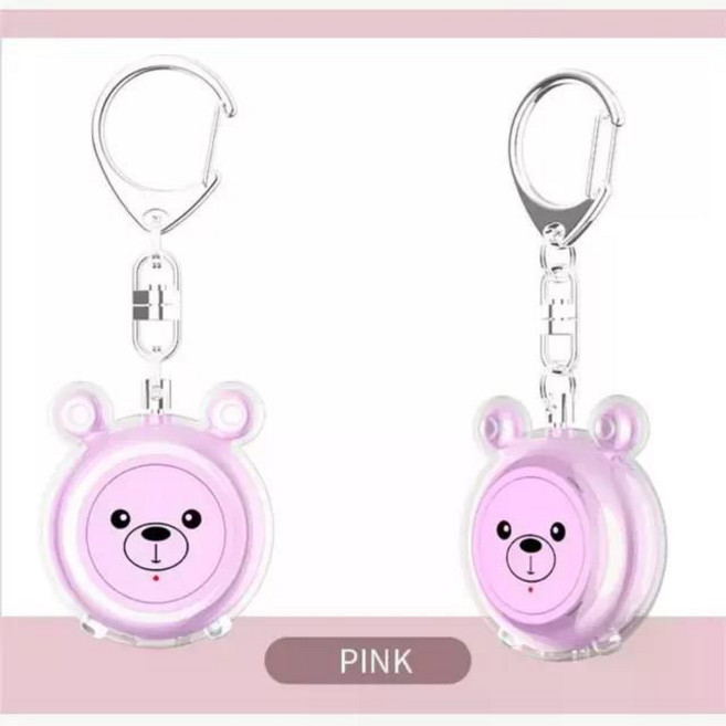 휴대용 호신용C타입충전식경보기 사이렌sos방범호루라기 랜턴라이트 밤 여성자기방어 귀여운, 분홍색, 1개