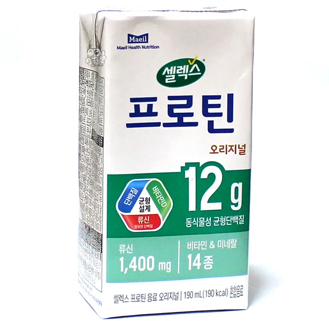 셀렉스 프로틴 오리지널, 190ml, 6개 - 쿠팡