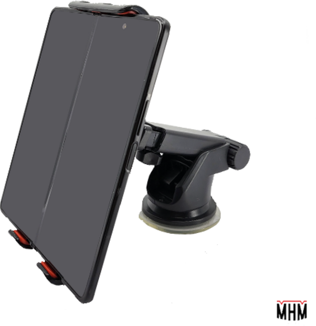 MHM 갤럭시폴드. 스마트폰. 태블릿 겸용 컴팩트 차량거치대, 블랙, 1개