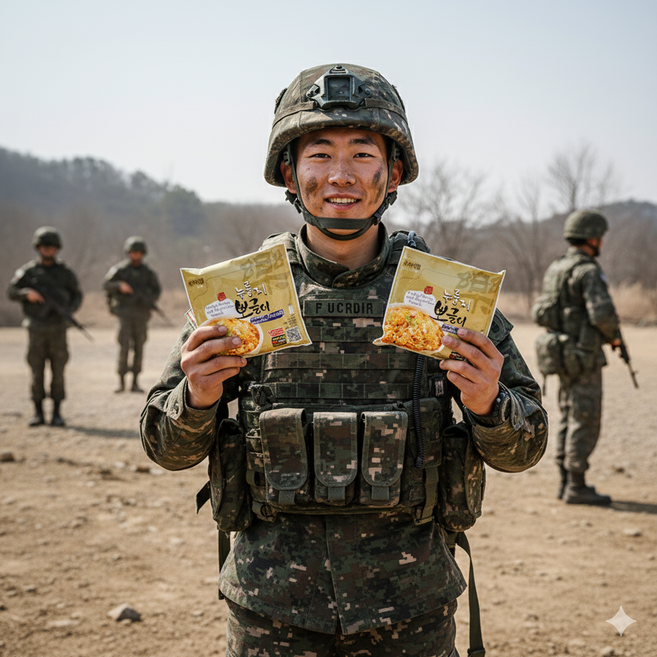 범푸드24 간편식 전투식량 라면밥 뽀글이+수저, 100g, 20개