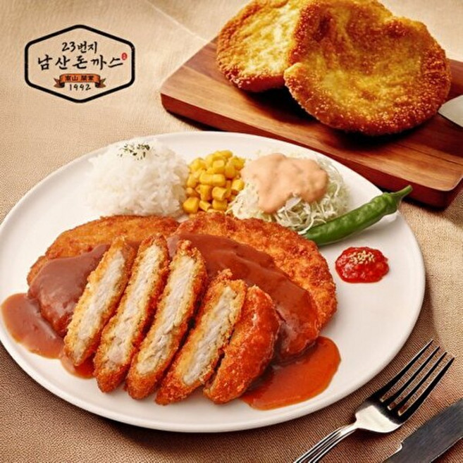 원조 23번지 남산돈까스 [원조 남산돈까스] 돈까스 4팩 총 12개 세트(돈까스120g 12개+소스 30g 12개), 없음, 120g