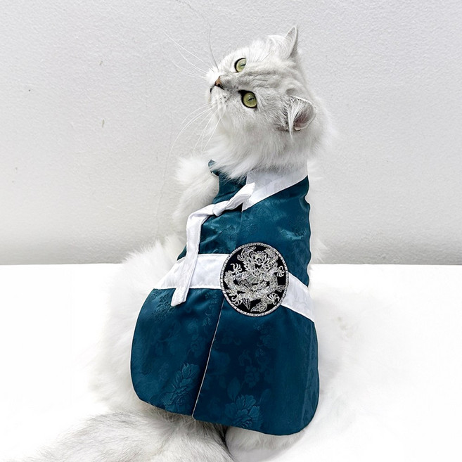 호나미네 강아지한복 고양이한복 비꽃 왕자 한복, 다크시안, 1개