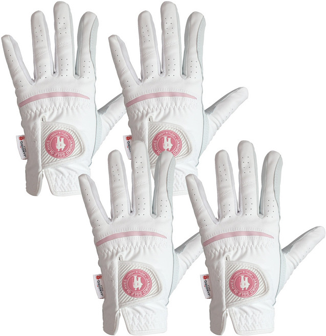[잔디로] 여성용 반양피 왼손 골프장갑 4p