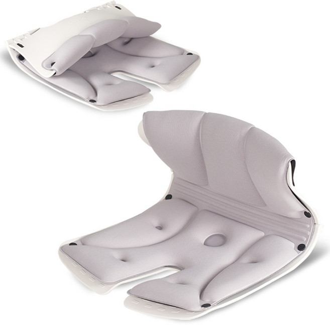 [신모델]오리백 폴더 프리미엄 자세교정의자 척추 허리 골반 교정의자 허리디스크의자 좌식의자 접이식의자 체형교정 바르게 앉는 자세 개념이 다릅니다. 월수금화목토의자, 그레이