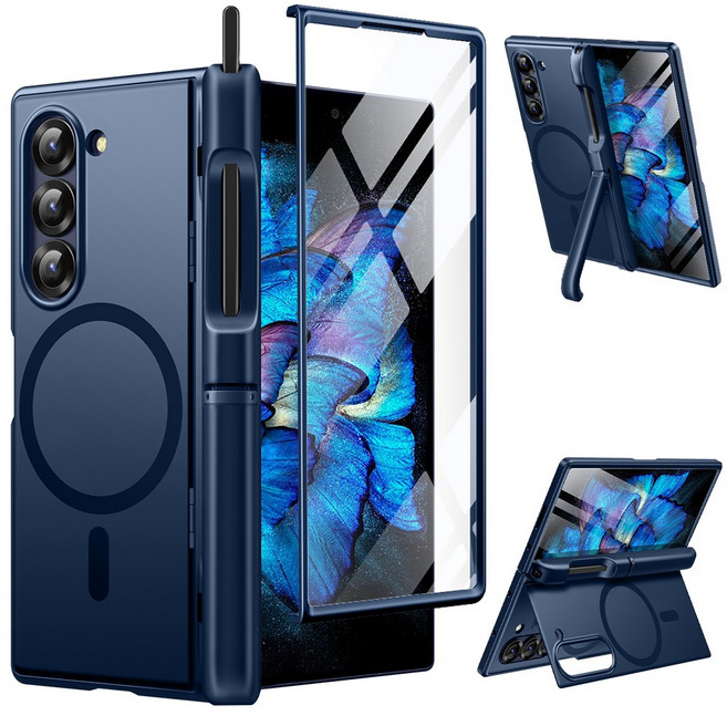 모보시 마그네틱 힌지보호 S펜 수납 슬림 거치대 풀커버 휴대폰 케이스