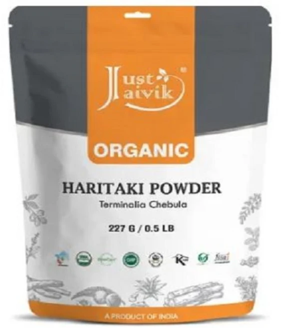 Just Jaivik Organic Haritaki Powder - for Detoxification & rejuvenation for Vata (227 g), 227g, 1개 - 쿠팡