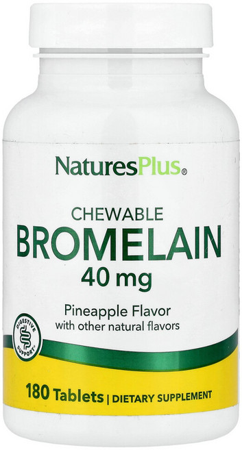 미국산 네이처스플러스 브로멜라인 40mg 180정 NaturesPlus Bromelain 선물증정, 1개