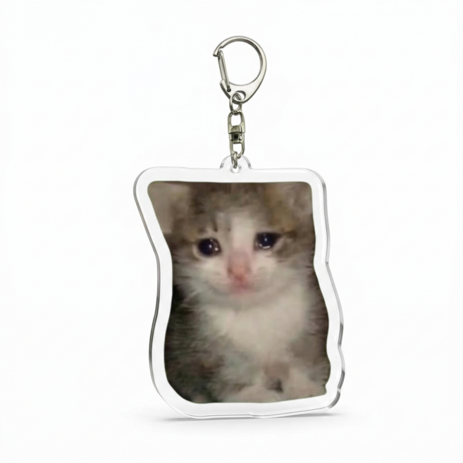 엘로어트 밈 캣 귀여운 고양이 키링 열쇠고리, 1개, A타입