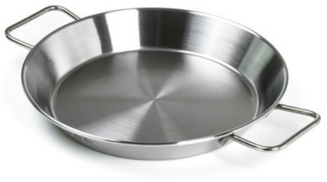 키친아트 인덕션 일품 스테인레스 직화 빠에야팬, 1개, 26cm, 실버혼합