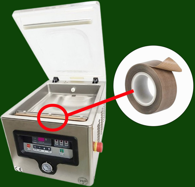 진공포장기실링테이프 길이10M 업소용진공기테이프 내열 고온전용 내열테이프 테프론테이프 진공압축기테이프 열선테이프 족발 생선 정육점진공기테이프 진공포장기실링시트