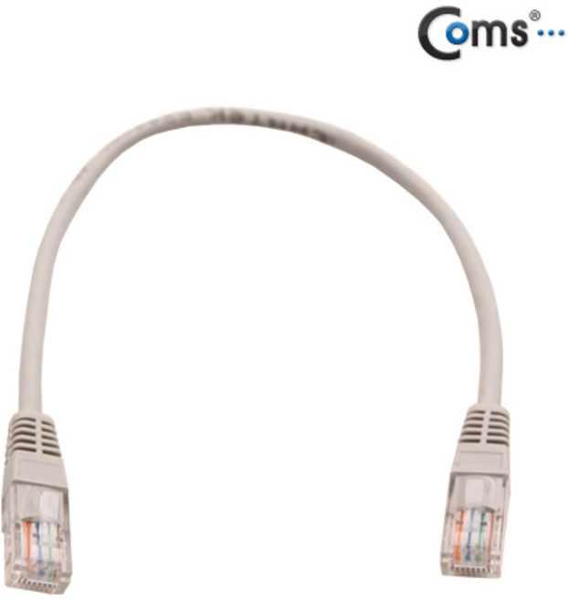 [Coms] UTP CAT6 기가 랜케이블 30cm C3898, 그레이, 1개