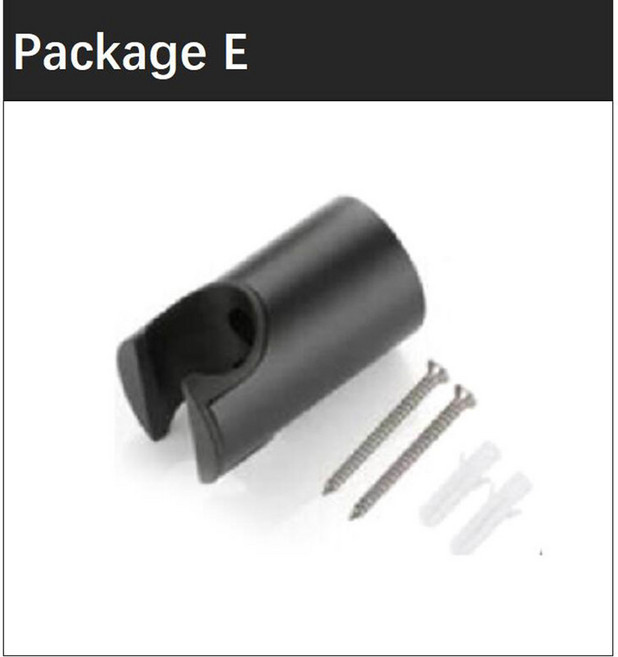 스프레이 검은 욕실 밸브 화장실 수도꼭지 청소 휴대용 세탁기 샤워 호스 비데 세척 분무기 홀더 WC, E