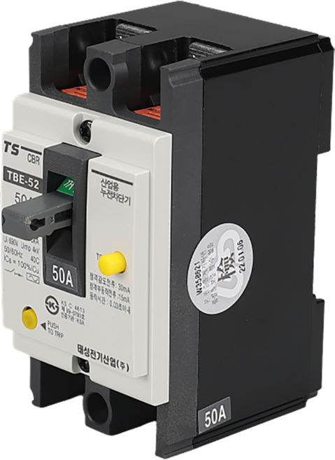 태성 누전차단기 산업용 TBE 52 2P 50A, 1개