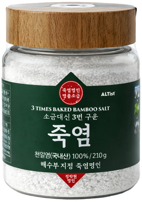 소금대신 3번 구운 죽염 210g, 1개