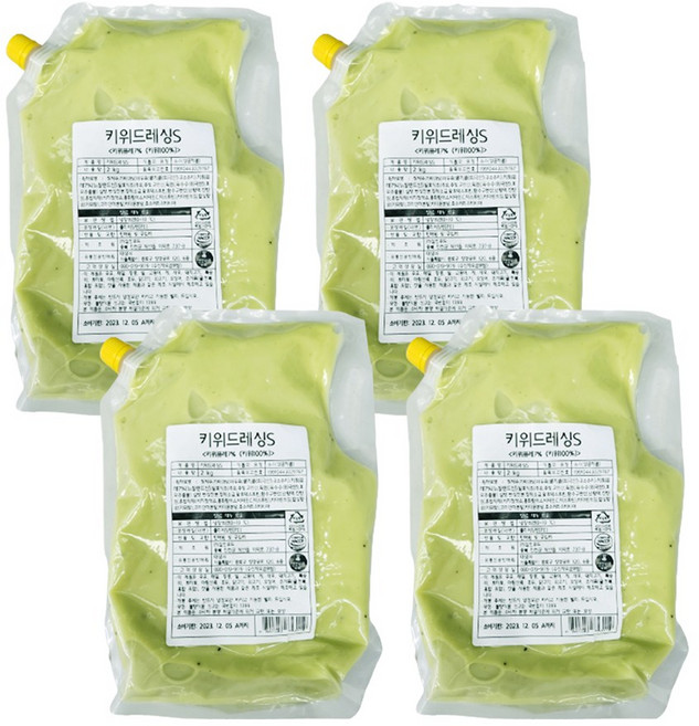 대상 청정원 쉐프원 키위 드레싱 셀러드 소스, 2kg, 4개