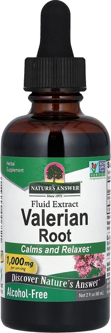 Nature's Answer Valerian Root Fluid Extract Alcohol-Free 1 000 mg 2 fl oz 60 ml, Nature's Answer, Valerian Root, 1개, 60ml - 쿠팡