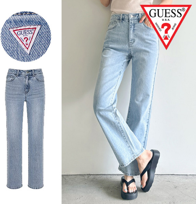 [정품] 게스 여성 스트레이트 일자 연청 가을 사계절용