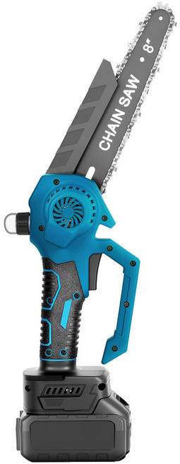 手持6寸鋰電鏈鋸 21V家用大功率無線電鏈鋸 伐木修枝輕便高效, 1個, 一電一充