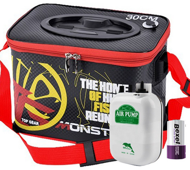 굿바이커머스 휴대용 낚시 기포기 + 살림통세트, 1개