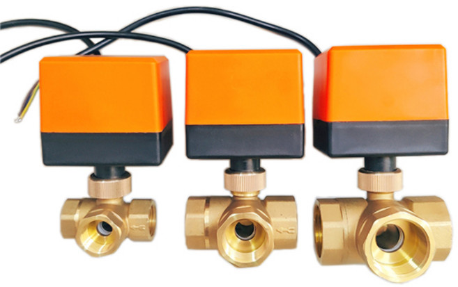 1/2 "3/4" 전기 볼 밸브 황동 에어컨 바닥 난방 솔레노이드 3 AC220V, 1-1/4"_220VAC, 1개