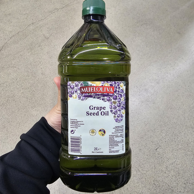 뮤엘올리바 포도씨유 2L 가벼운 맛 대용량 요리용 업소용 식용유, 1개